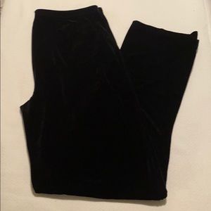 Black velvet pants